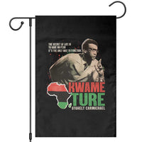 Stokely Carmichael Quote Garden Flag The Secret Of Life Is To Have No Fear It's The Only Way To Function