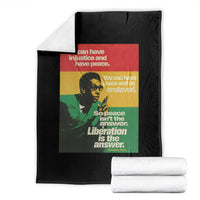 Stokely Carmichael Quote Throw Blanket You Can Have Injustice And Have Peace And Be Enslaved