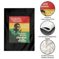 Stokely Carmichael Quote Garden Flag You Can Have Injustice And Have Peace And Be Enslaved