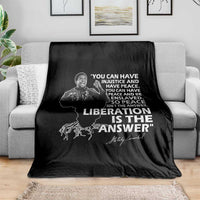 Stokely Carmichael Quote Throw Blanket You Can Have Injustice And Have Peace And Be Enslaved Black History Month