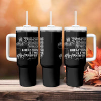 Stokely Carmichael Quote Tumbler With Handle You Can Have Injustice And Have Peace And Be Enslaved Black History Month