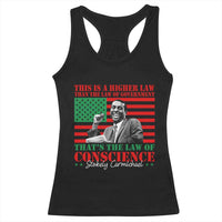 Stokely Carmichael Racerback Tank Top That's The Law Of Conscience American Flag