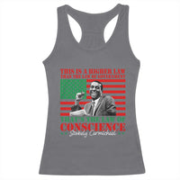 Stokely Carmichael Racerback Tank Top That's The Law Of Conscience American Flag