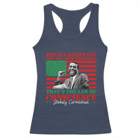 Stokely Carmichael Racerback Tank Top That's The Law Of Conscience American Flag