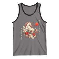 Japanese New Year 2026 Tank Top Year Of The Horse Botan Flower - Wonder Print Shop