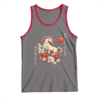Japanese New Year 2026 Tank Top Year Of The Horse Botan Flower - Wonder Print Shop