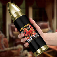 Year of The Fire Horse 2026 Bullet Tumbler Chinese New Year Peony Flower - Wonder Print Shop