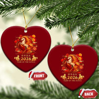 Year of The Fire Horse Ceramic Ornament Funny Chinese Zodiac Lunar New Year 2026 - Wonder Print Shop