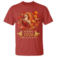 Year of The Fire Horse T Shirt Funny Chinese Zodiac Lunar New Year 2026 - Wonder Print Shop