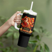 Year of The Fire Horse Tumbler With Handle Funny Chinese Zodiac Lunar New Year 2026
