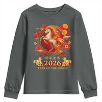 Year of The Fire Horse Youth Sweatshirt Funny Chinese Zodiac Lunar New Year 2026 - Wonder Print Shop