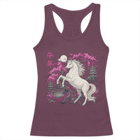 Japanese New Year 2026 Racerback Tank Top Year Of The Horse Sakura Cherry Blossom Shrine - Wonder Print Shop