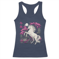 Japanese New Year 2026 Racerback Tank Top Year Of The Horse Sakura Cherry Blossom Shrine - Wonder Print Shop