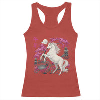 Japanese New Year 2026 Racerback Tank Top Year Of The Horse Sakura Cherry Blossom Shrine - Wonder Print Shop