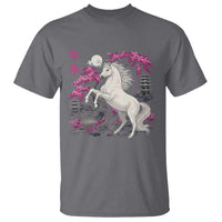 Japanese New Year 2026 T Shirt Year Of The Horse Sakura Cherry Blossom Shrine - Wonder Print Shop