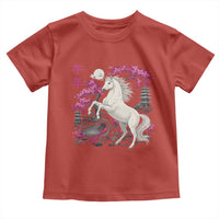 Japanese New Year 2026 Toddler T Shirt Year Of The Horse Sakura Cherry Blossom Shrine - Wonder Print Shop