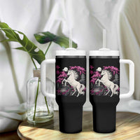 Japanese New Year 2026 Tumbler With Handle Year Of The Horse Sakura Cherry Blossom Shrine