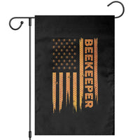 Beekeeping American Flag Honeycomb Honey Bees Beekeeper Garden Flag