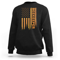 Beekeeping American Flag Honeycomb Honey Bees Beekeeper Sweatshirt