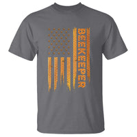 Beekeeping American Flag Honeycomb Honey Bees Beekeeper T Shirt