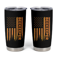 Beekeeping American Flag Honeycomb Honey Bees Beekeeper Tumbler Cup