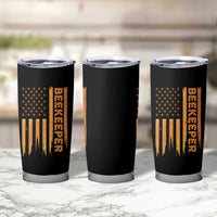 Beekeeping American Flag Honeycomb Honey Bees Beekeeper Tumbler Cup