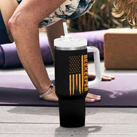Beekeeping American Flag Honeycomb Honey Bees Beekeeper Tumbler With Handle