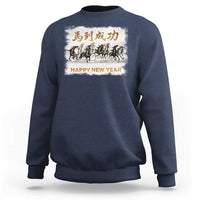 Year of The Horse 2026 Sweatshirt Happy New Year Gallop Of The 8 Horses