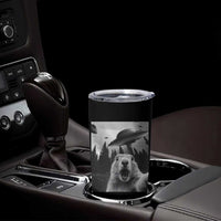 Funny Groundhog Selfie With Alien UFOs Weird Ground Hog Day Tumbler Cup - Wonder Print Shop