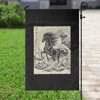 Japanese New Year 2026 Garden Flag Year Of The Horse Tsunami Ukiyo e Art - Wonder Print Shop