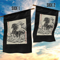 Japanese New Year 2026 Garden Flag Year Of The Horse Tsunami Ukiyo e Art - Wonder Print Shop