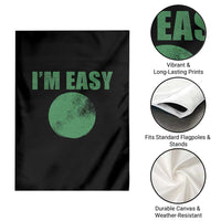 Funny I'm Easy Snowboard Ski Garden Flag Green Circle Retro Mountain Sign - Wonder Print Shop