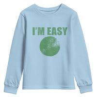 Funny I'm Easy Snowboard Ski Youth Sweatshirt Green Circle Retro Mountain Sign - Wonder Print Shop