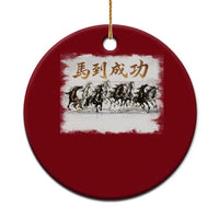Year of The Horse 2026 Ceramic Ornament Gallop Of The 8 Horses Lunar New Year