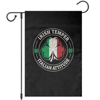Funny Irish Temper Italian Attitude Garden Flag Irish Italian Pride Vintage Shamrock