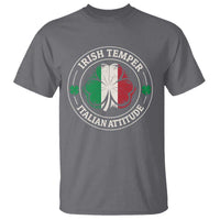 Funny Irish Temper Italian Attitude T Shirt Irish Italian Pride Vintage Shamrock