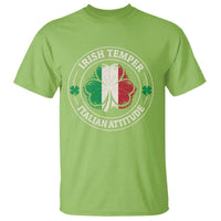 Funny Irish Temper Italian Attitude T Shirt Irish Italian Pride Vintage Shamrock