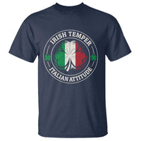 Funny Irish Temper Italian Attitude T Shirt Irish Italian Pride Vintage Shamrock