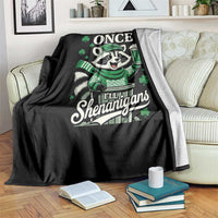 If I Shenan Once I Will Shenanigan Throw Blanket St Patricks Day Raccoon