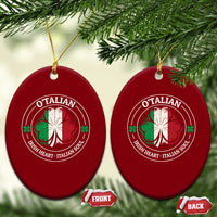 Irish Italian Pride Ceramic Ornament O'Talian Irish Heart Italian Soul St Patricks Day