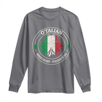 Irish Italian Pride Long Sleeve Shirt O'Talian Irish Heart Italian Soul St Patricks Day