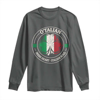 Irish Italian Pride Long Sleeve Shirt O'Talian Irish Heart Italian Soul St Patricks Day