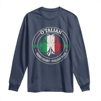 Irish Italian Pride Long Sleeve Shirt O'Talian Irish Heart Italian Soul St Patricks Day
