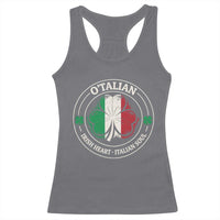 Irish Italian Pride Racerback Tank Top O'Talian Irish Heart Italian Soul St Patricks Day