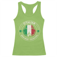 Irish Italian Pride Racerback Tank Top O'Talian Irish Heart Italian Soul St Patricks Day