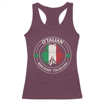 Irish Italian Pride Racerback Tank Top O'Talian Irish Heart Italian Soul St Patricks Day