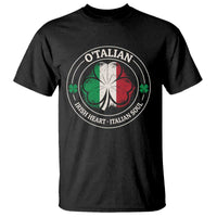 Irish Italian Pride T Shirt O'Talian Irish Heart Italian Soul St Patricks Day