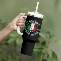 Irish Italian Pride Tumbler With Handle O'Talian Irish Heart Italian Soul St Patricks Day