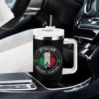 Irish Italian Pride Tumbler With Handle O'Talian Irish Heart Italian Soul St Patricks Day