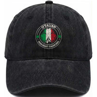 Irish Italian Pride Washed Cotton Baseball Cap O'Talian Irish Heart Italian Soul St Patricks Day